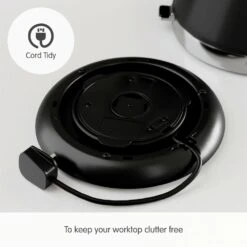 Morphy Richards Venture Black Pyramid Kettle 13 Morphy Richards Venture Black Pyramid Kettle -Morphy Richards Sales Store 100131 Cord Tidy text