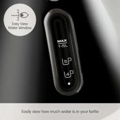 Morphy Richards Venture Black Pyramid Kettle 14 Morphy Richards Venture Black Pyramid Kettle -Morphy Richards Sales Store 100131 Easy View Water Window text