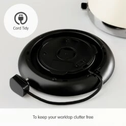 Morphy Richards Venture Cream Pyramid Kettle -Morphy Richards Sales Store 100132 Cord Tidy text