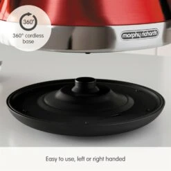 Morphy Richards Venture Red Pyramid Kettle 13 Morphy Richards Venture Red Pyramid Kettle -Morphy Richards Sales Store 100133 360 cordless base text