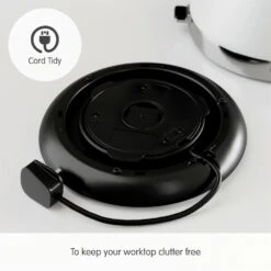 Morphy Richards Venture White Pyramid Kettle 15 Morphy Richards Venture White Pyramid Kettle -Morphy Richards Sales Store 100134 Cord Tidy text