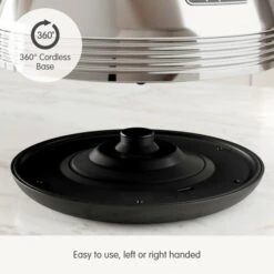 Morphy Richards Venture Retro Polished Stainless Steel Pyramid Kettle 11 Morphy Richards Venture Retro Polished Stainless Steel Pyramid Kettle -Morphy Richards Sales Store 100330 360 cordless base text