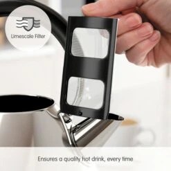 Morphy Richards Venture Retro Polished Stainless Steel Pyramid Kettle 14 Morphy Richards Venture Retro Polished Stainless Steel Pyramid Kettle -Morphy Richards Sales Store 100330 Limescale Filter text