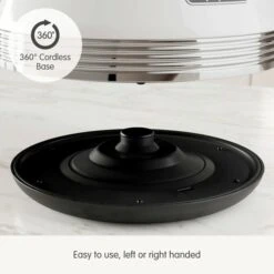 Morphy Richards Venture Retro White Pyramid Kettle -Morphy Richards Sales Store 100332 360 cordless base text