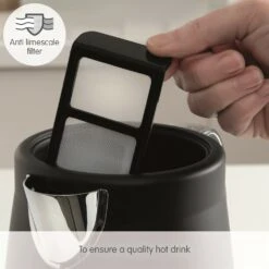 Morphy Richards Illumination Black Stainless Steel Jug Kettle -Morphy Richards Sales Store 108020 Anti limescale filter text