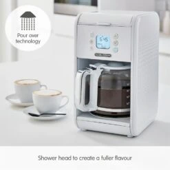 Morphy Richards Verve White Pour Over Filter Coffee Machine -Morphy Richards Sales Store 163007 Pour over technology text