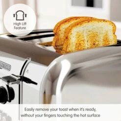 Morphy Richards Venture Retro Polished Stainless Steel 4 Slice Toaster -Morphy Richards Sales Store 240330 High Lift text