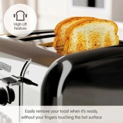 Morphy Richards Venture Retro Black 4 Slice Toaster -Morphy Richards Sales Store 240331 High Lift text