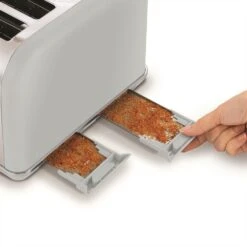 Morphy Richards Rose Gold and Ocean Grey 4 Slice Toaster -Morphy Richards Sales Store 242040 crumbs