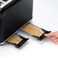 Morphy Richards Accents Rose Gold and Black 4 Slice Toaster -Morphy Richards Sales Store 242104 crumbs