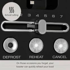 Morphy Richards Signature Opulent Black Toaster -Morphy Richards Sales Store 245744 Reheat Setting text