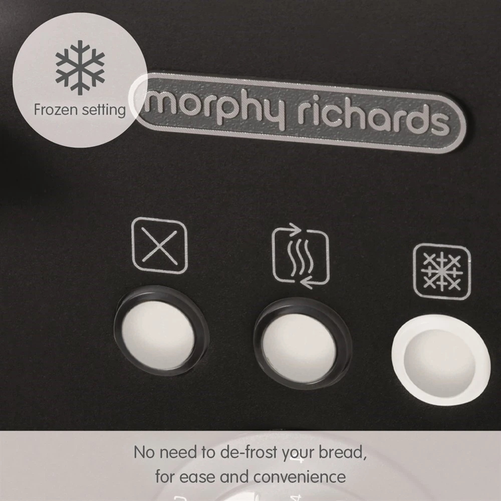 Morphy Richards Illumination Black Stainless Steel 4 Slice Toaster 4 Morphy Richards Illumination Black Stainless Steel 4 Slice Toaster - Image 2