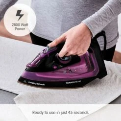 Morphy Richards Turbosteam Iron 50g Steam Output Iron -Morphy Richards Sales Store 303140 2800W Power text