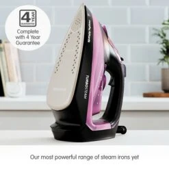 Morphy Richards Turbosteam Iron 50g Steam Output Iron -Morphy Richards Sales Store 303140 4 Year Guarantee text