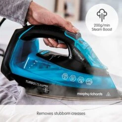 Morphy Richards Turbosteam Pro Digital Intellitemp 40g Steam Output Iron -Morphy Richards Sales Store 303210 200g Steam Boost text 1