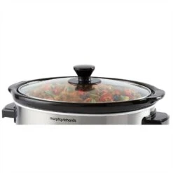 Morphy Richards Brushed Stainless Steel 3.5L Slow Cooker 14 Morphy Richards Brushed Stainless Steel 3.5L Slow Cooker -Morphy Richards Sales Store 460017 lid