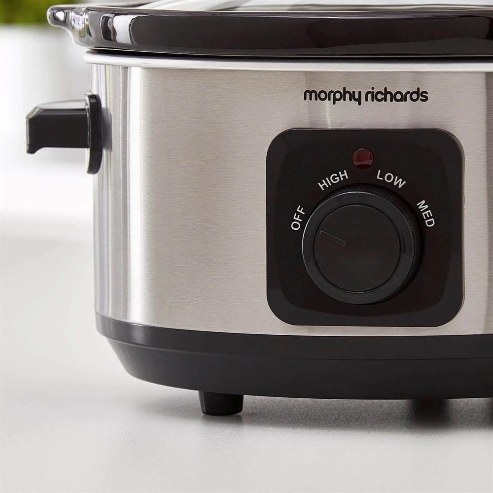 Morphy Richards Brushed Stainless Steel 3.5L Slow Cooker 6 Morphy Richards Brushed Stainless Steel 3.5L Slow Cooker - Image 4