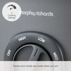 Morphy Richards Sear and Stew 6.5L Oval Slow Cooker Titanium -Morphy Richards Sales Store 461022 3 Cooking Settings text