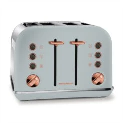 Morphy Richards Rose Gold and Ocean Grey 4 Slice Toaster