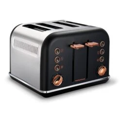 Morphy Richards Accents Rose Gold and Black 4 Slice Toaster