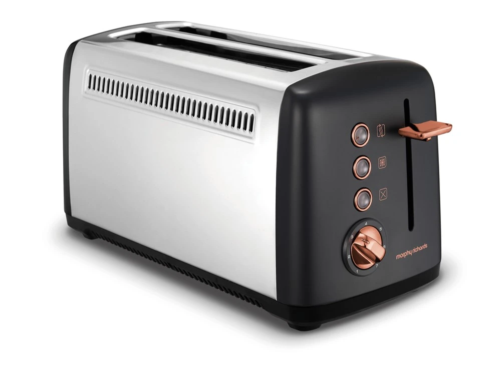 Morphy Richards Rose Gold Collection Black 4 Slice Long Slot Toaster 3 Morphy Richards Rose Gold Collection Black 4 Slice Long Slot Toaster